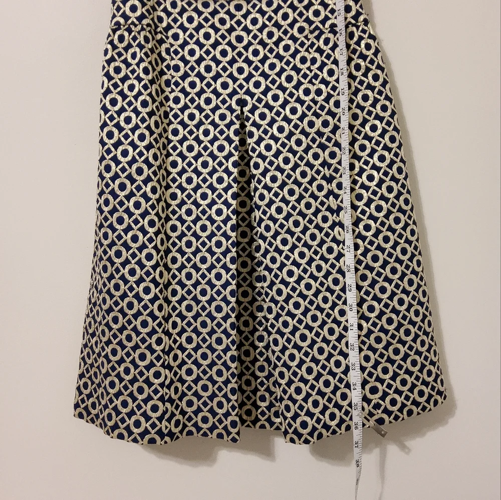 LAUREN Ralph Lauren Geometric Print Fit And Flare Sleeveless Boat Neck Size 2 - Picture 3 of 10